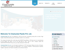 Tablet Screenshot of chamundaplastics.com